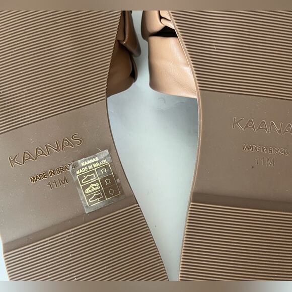 Kaanas Belinha leather open toe slide sandals 11 NEW - Picture 8 of 10